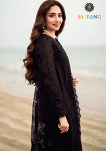 Summer Unstitched 3PC Lawn Embroidered Dress With Monar Dupatta SR-317