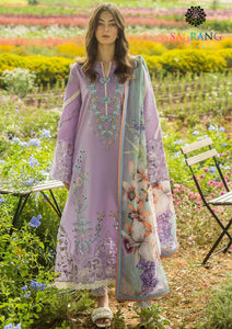 Summer Unstitched 3PCs Embroidered Lawn Dress With Digital Printed Monar Dupatta SR-318