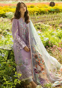 Summer Unstitched 3PCs Embroidered Lawn Dress With Digital Printed Monar Dupatta SR-318
