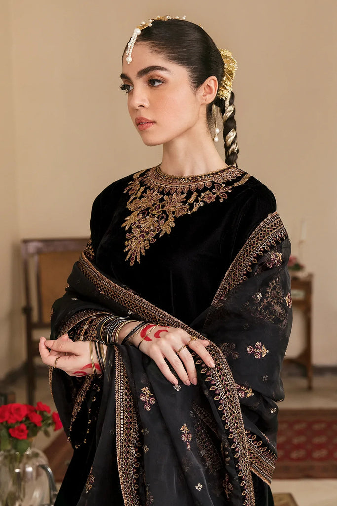 Winter Unstitched 3PCs Embroidered Velvet Dress With Organza Embroider satrangpk Winter Unstitched 3PCs Embroidered Velvet Dress With Organza Embroider satrangpk