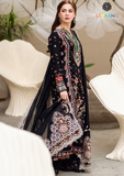 Summer Unstitched 3PCs Heavy Embroidered Lawn Dress With Embroidered Khaddi Net Dupatta SR-313