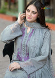 Summer Unstitched 3PCs Embroidered Lawn Dress With Embroidered Bamber Chiffon Dupatta SR-312