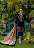 Winter Unstitched 3PCs Embroidered Velvet Dress With Organza Embroidered Dupatta SR-622
