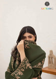 Winter Unstitched 3PCs Embroidered Dhanak Dress With Embroidered Dhanak Shawl SR-624