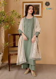 Winter Unstitched 3PCs Embroidered Dhanak Dress With Dhanak Embroidered Shawl SR-625