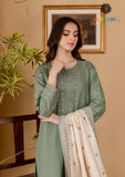 Winter Unstitched 3PCs Embroidered Dhanak Dress With Dhanak Embroidered Shawl SR-625