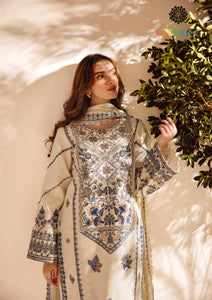 Winter Unstitched 3PCs Embroidered Dhanak Dress With Dhanak Embroidered Dhanak Shawl SR-630
