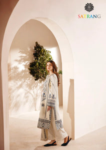 Winter Unstitched 3PCs Embroidered Dhanak Dress With Dhanak Embroidered Dhanak Shawl SR-630