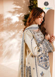 Winter Unstitched 3PCs Embroidered Dhanak Dress With Dhanak Embroidered Dhanak Shawl SR-630