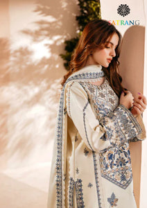 Winter Unstitched 3PCs Embroidered Dhanak Dress With Dhanak Embroidered Dhanak Shawl SR-630