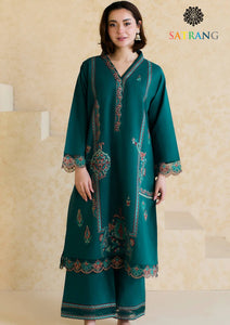 Winter Unstitched 2PCs Embroidered Dhanak Dress With Embroiederd Dhanak Touser SR-631