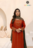 Winter Unstitched 3PCs Embroidered Dhanak Dress With Digital Printed Karandi Shawl SR-632