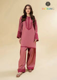 Winter Unstitched 2PCs Embroidered Dhanak Dress With Embroidered Dhanak Trouser SR-634