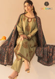 Winter Unstitched 3PCs Embroidered Dhanak Dress With Digital Printed Karandi Shawl SR-636