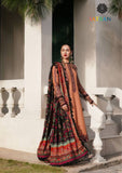 Winter Unstitched 3PCsHeavy Embroidered Dhanak Dress With Digital Printed Karandi Shawl SR-639