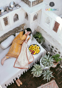 Winter Unstitched 3PCsHeavy Embroidered Dhanak Dress With Embroidered Dhanak Shawl SR-640