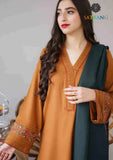 Winter Unstitched 3PCs Embroidered Dhanak Dress With Dhanak Embroidered Shawl SR-643