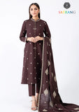 Winter Unstitched 3PCs Embroidered Dhanak Dress With Dhanak Embroidered Shawl SR-644