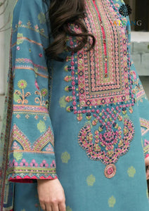 Winter Unstitched 3PCs Embroidered Dhanak Dress With Digital Printed Karandi Shawl SR-647