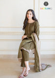 Winter Unstitched 3PCs Embroidered Dhanak Dress With Dhanak Shawl SR-648