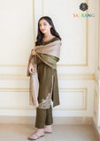 Winter Unstitched 3PCs Embroidered Dhanak Dress With Dhanak Shawl SR-648