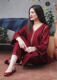 Winter Unstitched 3PCs Embroidered Dhanak Dress With Embroidered Dhanak Shawl SR-651