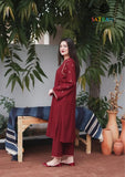 Winter Unstitched 3PCs Embroidered Dhanak Dress With Embroidered Dhanak Shawl SR-651