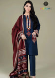 Winter Unstitched 3PCs Embroidered Linen Dress With Digital Printed Karandi Shawl RL-652