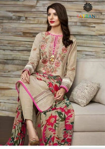 Winter Unstitched 3PCs Embroidered Dhanak Dress With Digital Printed Karandi Shawl SR-653