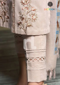 Winter Unstitched 3PCs Embroidered Dhanak Dress With Digital Printed Karandi Shawl SR-654