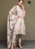 Winter Unstitched 3PCs Embroidered Dhanak Dress With Digital Printed Karandi Shawl SR-654