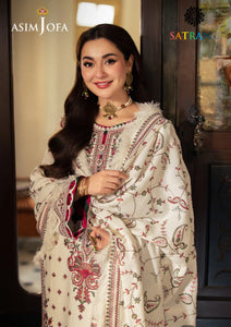Winter Unstitched 3PCs Heavy Embroidered Dhanak Dress With Heavy Embroidered Shawl SR-656