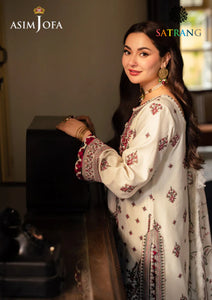 Winter Unstitched 3PCs Heavy Embroidered Dhanak Dress With Heavy Embroidered Shawl SR-656