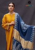 Winter Unstitched 3PCs Embroidered Dhanak Dress With Digital Printed Karandi Shawl SR-658