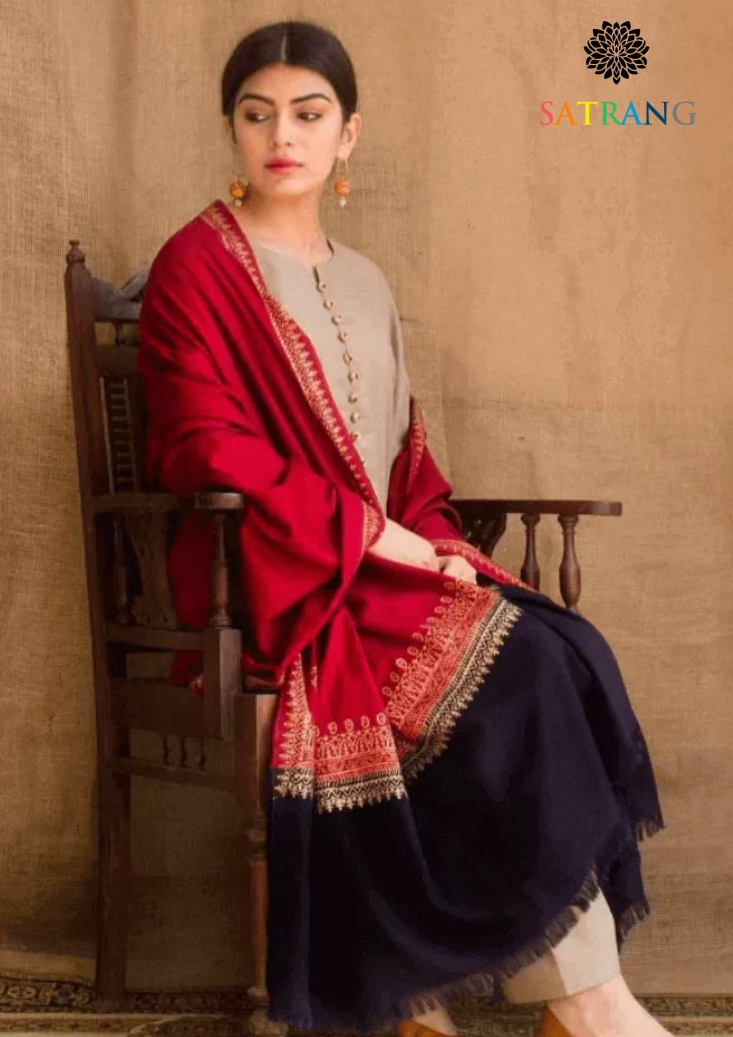 Winter Unstitched 3PCs Dhanak Dress With Digital Printed Karandi Shawl SR-658