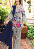 Winter Unstitched 3PCs Embroidered Khaddar Dress With Bambal Wool Shawl SR-661