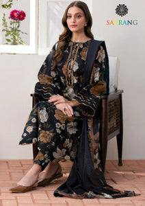 Winter Unstitched 3PCs Digital Printed Karandi Dress With Digital Printed Karandi Shawl SR-663