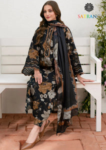 Winter Unstitched 3PCs Digital Printed Karandi Dress With Digital Printed Karandi Shawl SR-663