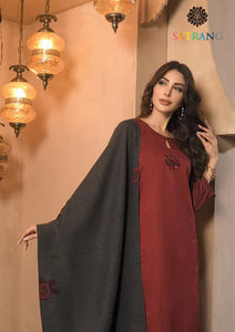Winter Unstitched 3PCs Digital Printed Dhanak Dress With Digital Printed Dhanak Shawl SR-666