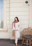 Winter Unstitched 3PCs Embroidered Dhanak Dress With Digital Printed Karandi Shawl SR-677