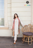 Winter Unstitched 3PCs Embroidered Dhanak Dress With Digital Printed Karandi Shawl SR-677
