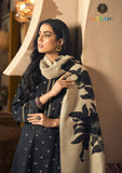 Winter Unstitched 3PCs Embroidered Dhanak Dress With Digital Printed Karandi Shawl SR-667