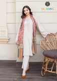 Winter Unstitched 3PCs Embroidered Dhanak Dress With Digital Printed Karandi Shawl SR-677