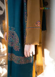 Winter Unstitched 3PCs Embroidered Dhanak Dress With Digital Printed Karandi Shawl SR-669