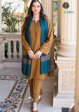 Winter Unstitched 3PCs Embroidered Dhanak Dress With Digital Printed Karandi Shawl SR-669