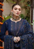 Winter Unstitched 3PCs Heavy Embroidered Dhanak Dress With Heavy Embroidered Dhanak Shawl SR-672