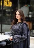 Winter Unstitched 3PCs Embroidered Dhanak Dress With Embroidered Dhanak Shawl SR-673