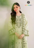 Winter Unstitched 3PCs Embroidered Dhanak Dress With Embroidered Dhanak Shawl SR-674