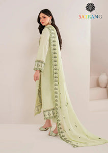 Winter Unstitched 3PCs Embroidered Dhanak Dress With Embroidered Dhanak Shawl SR-674