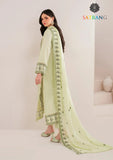 Winter Unstitched 3PCs Embroidered Dhanak Dress With Embroidered Dhanak Shawl SR-674